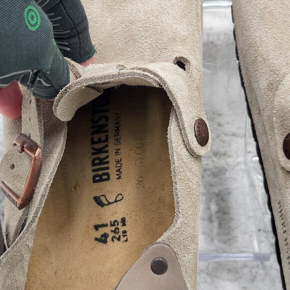 NEW Birkenstock Tokio Suede Leather Taupe Sandals Womens size 41 10-10.5 - Picture 5 of 8